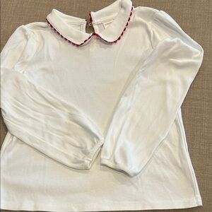 Gymboree White Long Sleeve Shirt with Red Accents